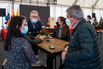 Brindis navideño del Cabildo con los medios de comunicación de Gran Canaria/TA y Acfi Press.
